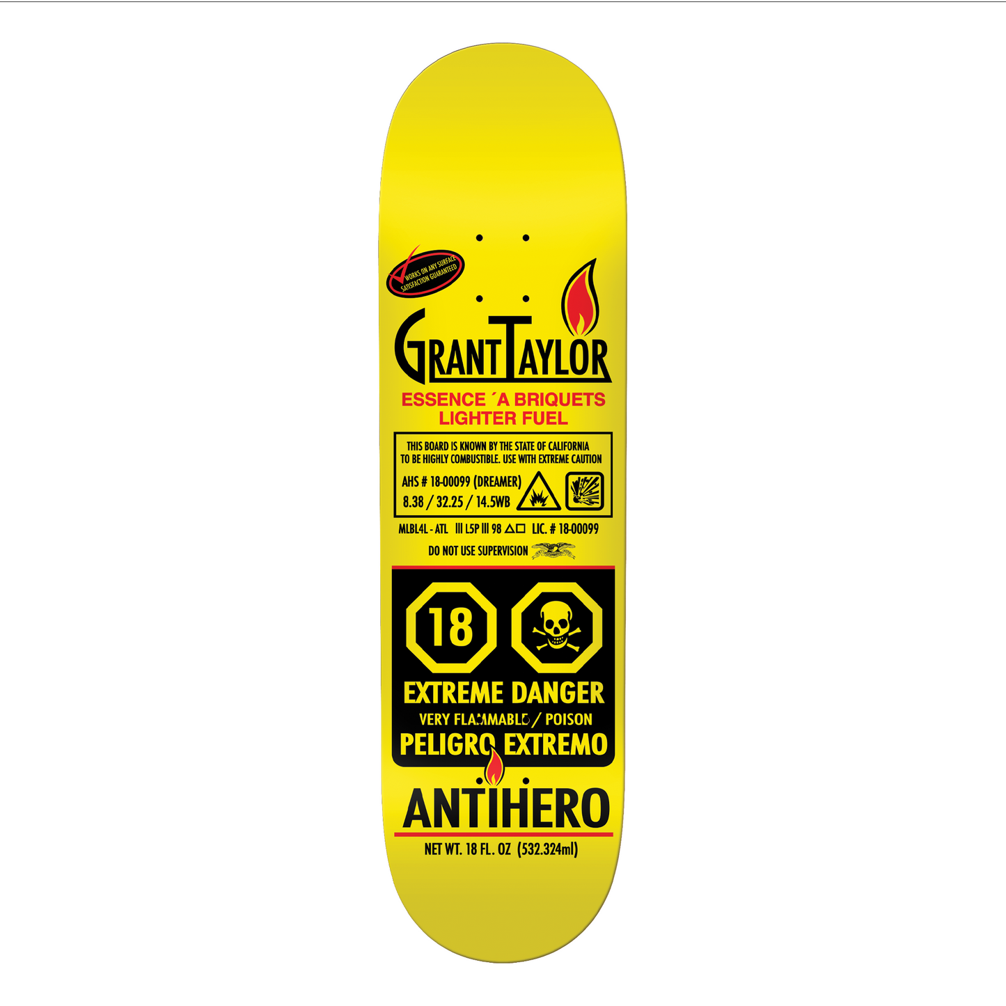 Anti Hero Grant Fueled Up Deck - 8.38