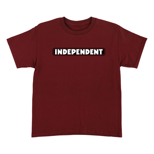 Independent Bar Logo Youth Tee - Maroon