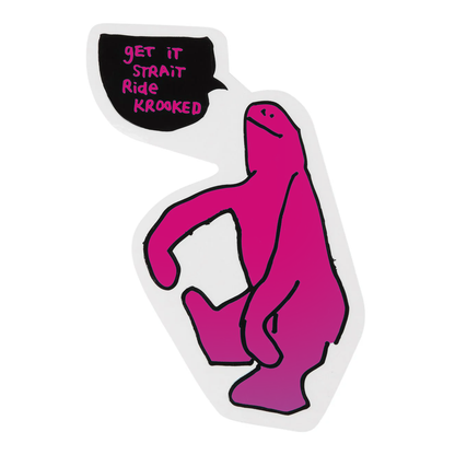Krooked Get It Straight Sticker - Assorted Colors