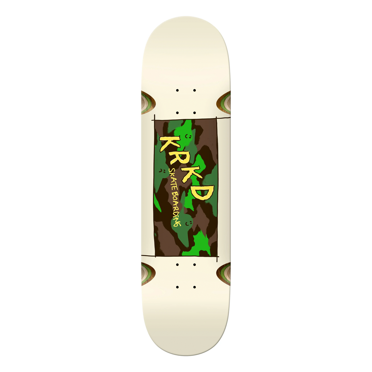 Krooked Kamo White Deck - 8.5