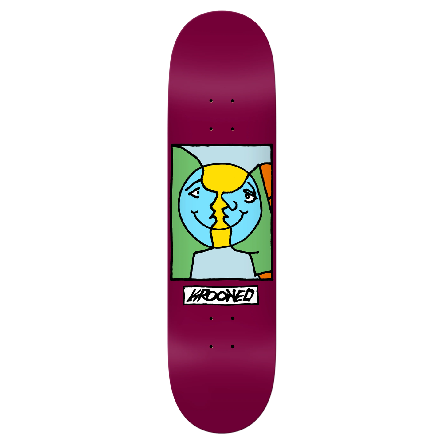 Krooked Moonsmile Easy Rider Maroon Deck - 8.25