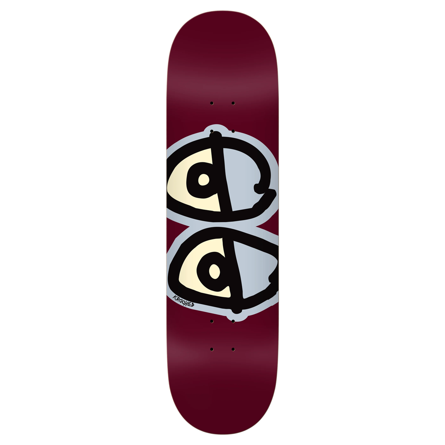 Krooked Team Eyes Maroon Deck - 8.75