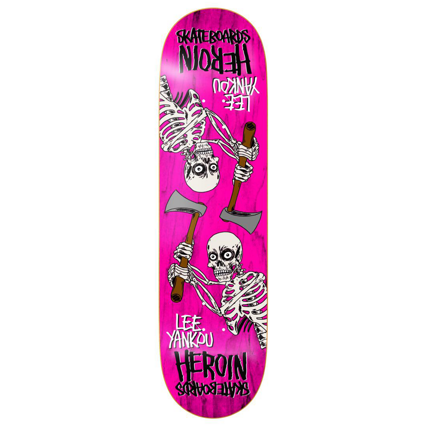 Heroin Lee Yankou Axe Skeletons Symmetrical Deck - 8.25