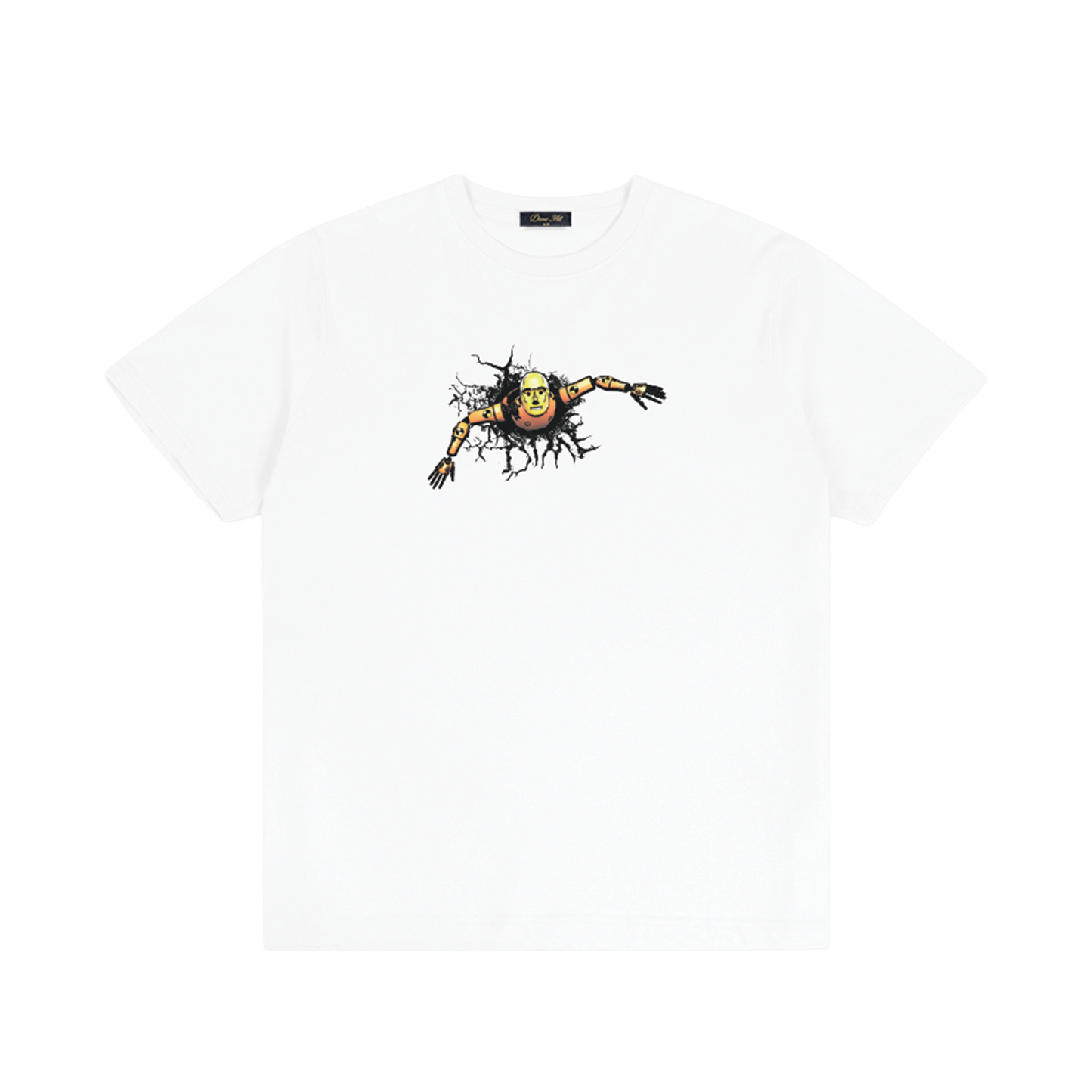 Dime Crashed T-Shirt  - White