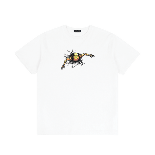 Dime Crashed T-Shirt  - White