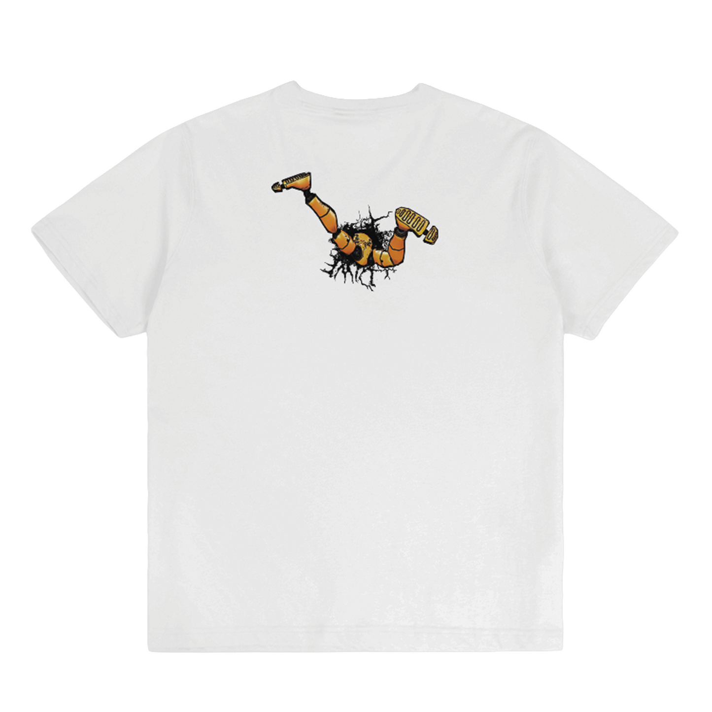 Dime Crashed T-Shirt  - White