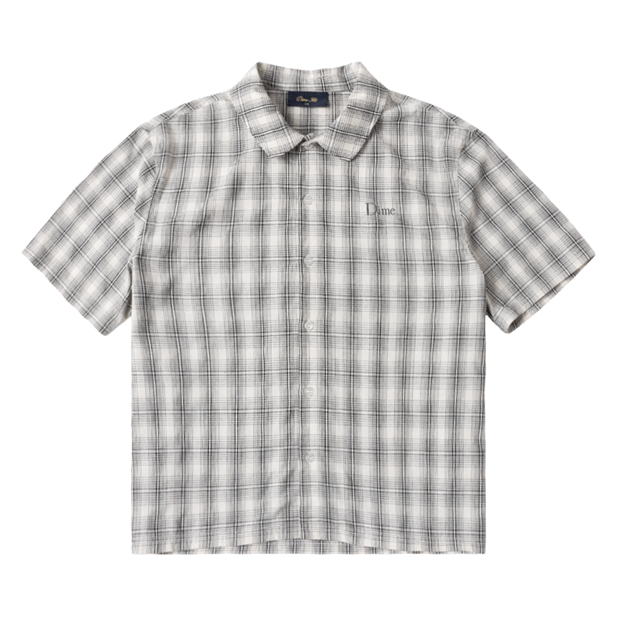 Dime Plaid Button Up Shirt - Gray – Time Machine Skateshop