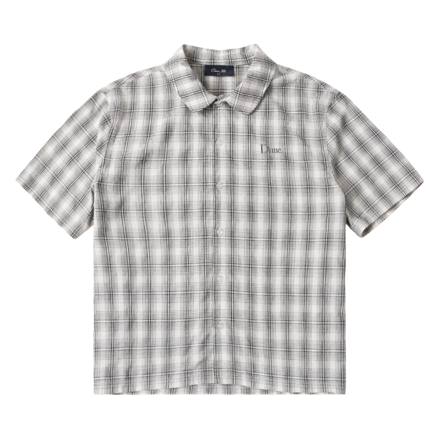 Dime Plaid Button Up Shirt - Gray