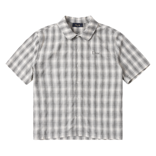 Dime Plaid Button Up Shirt - Gray
