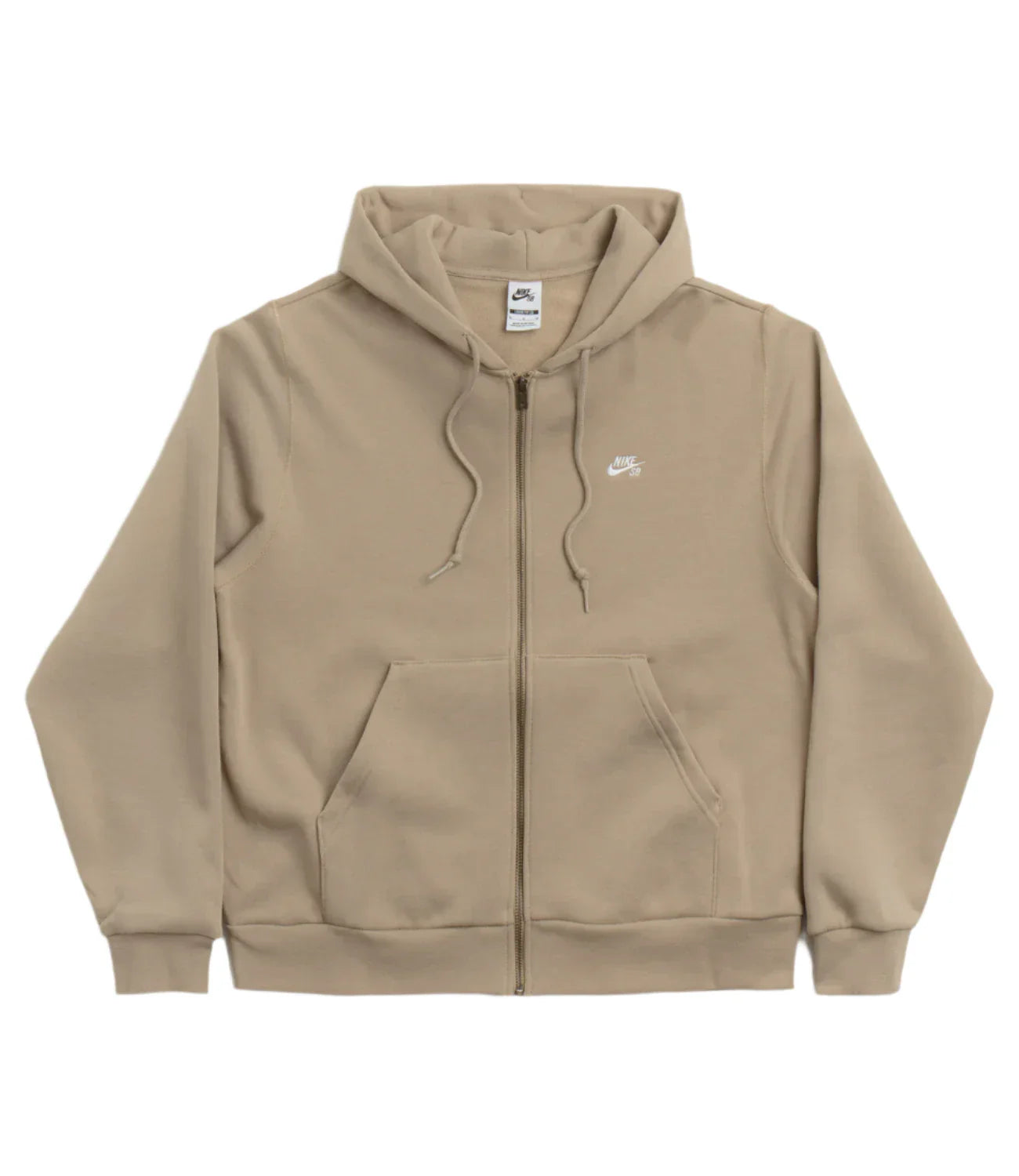 Nike SB Essential Zip Logo Hoodie - Tan