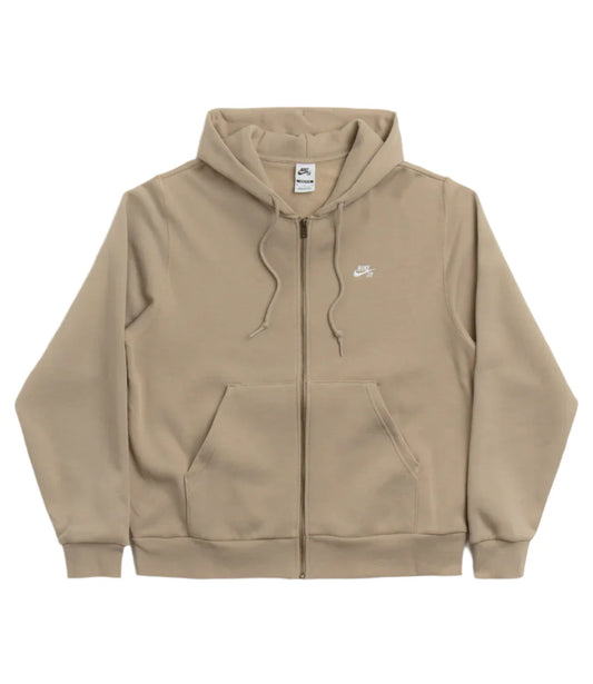 Nike SB Essential Zip Logo Hoodie - Tan