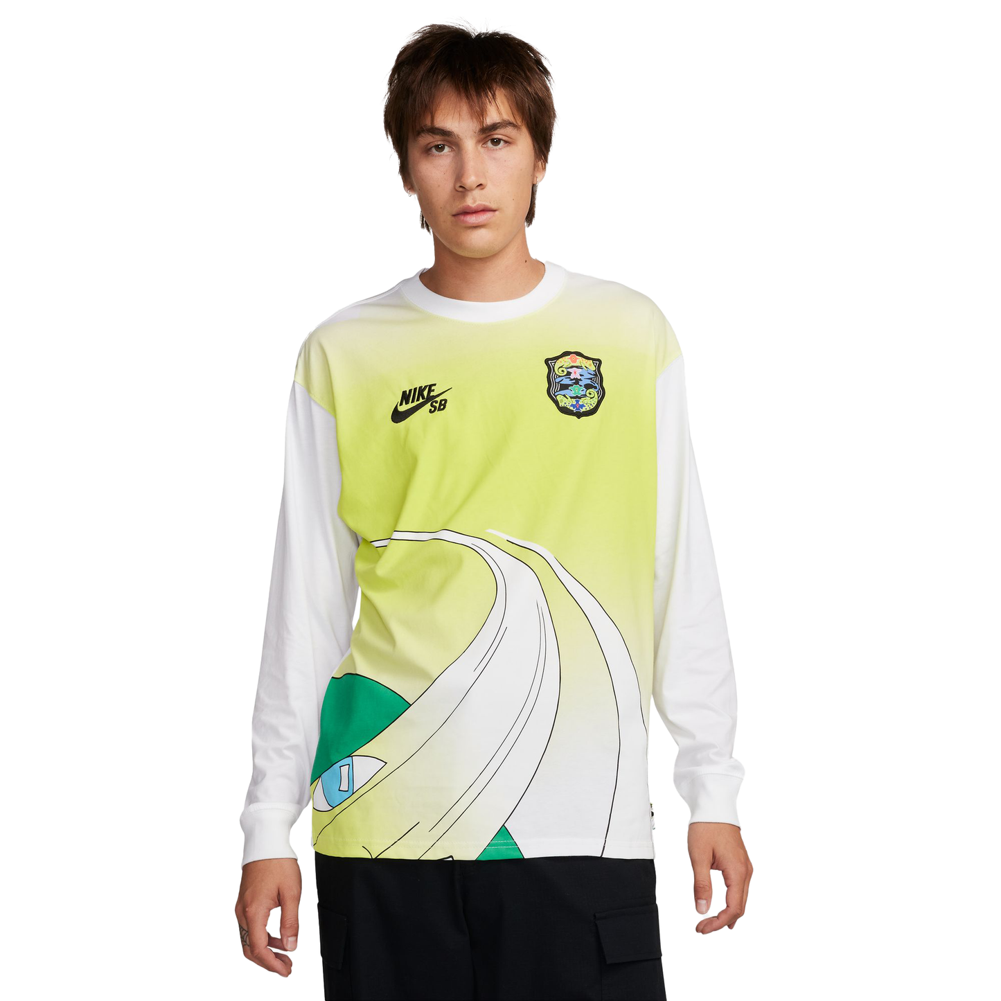 Nike SB Olympic Chameleon Longsleeve Tee - White/Yellow