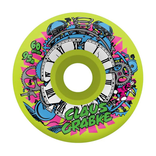 Slime Balls Skateboard Wheels Claus Grabke Reissue Vomit 95a 60mm - Neon Green