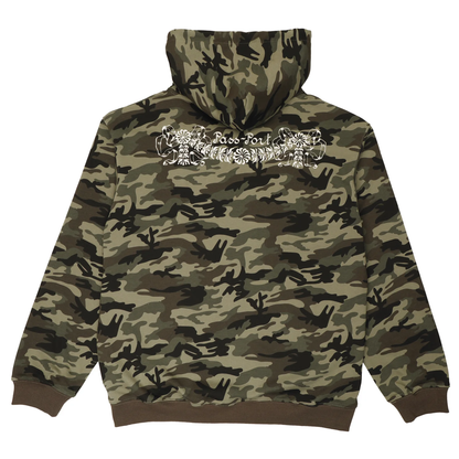 Passport Kollaasi Zip Hoodie - Woodland Camo