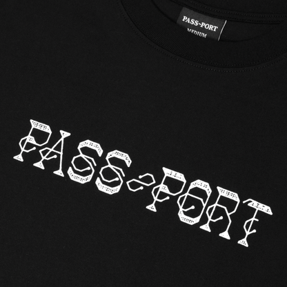 Passport Needlework Tee - Black