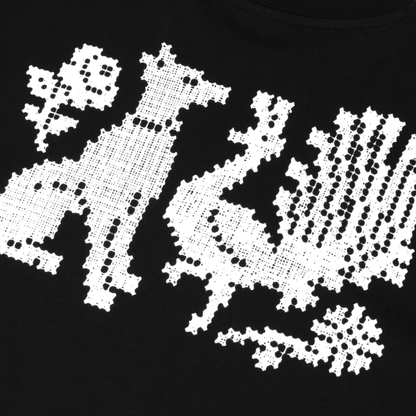 Passport Needlework Tee - Black