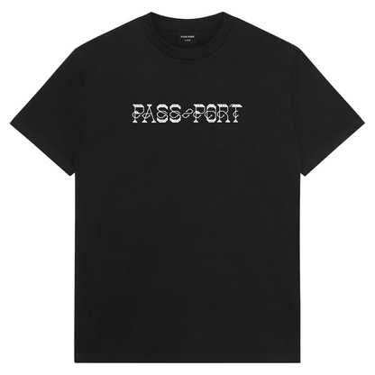 Passport Needlework Tee - Black