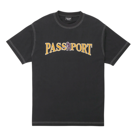 Passport Official Contrast Tee - Washed Black