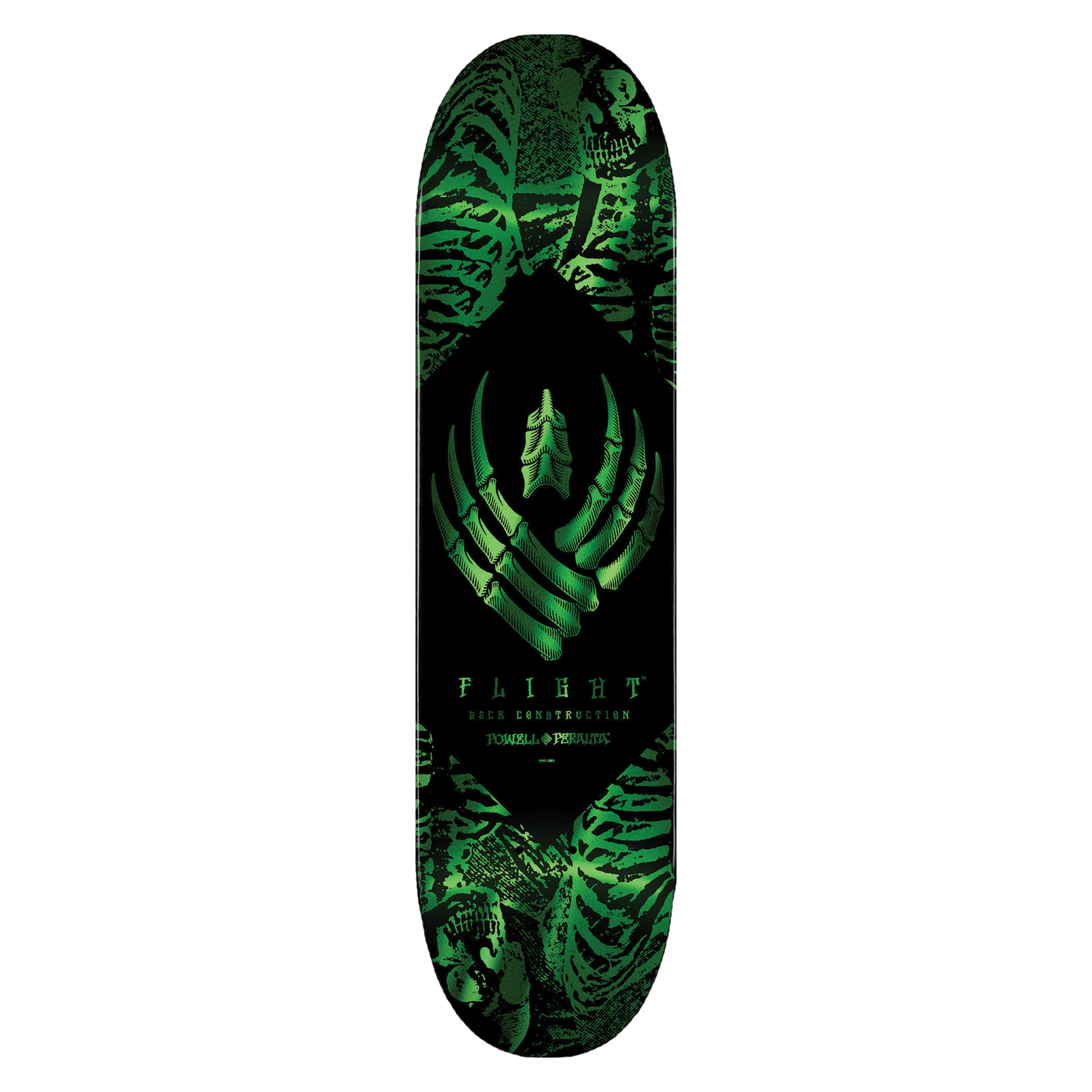 Powell Peralta Skeleton Green Foil Flight Deck - 8.5