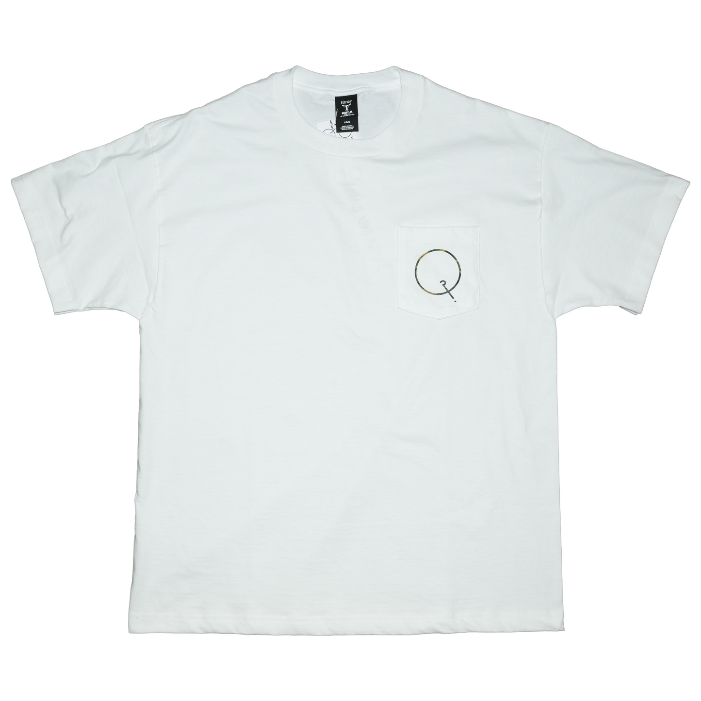 Question Pocket Tee - White / Camo
