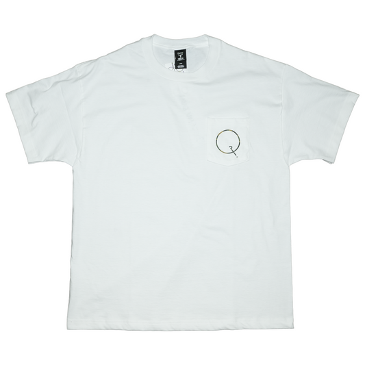 Question Pocket Tee - White / Camo