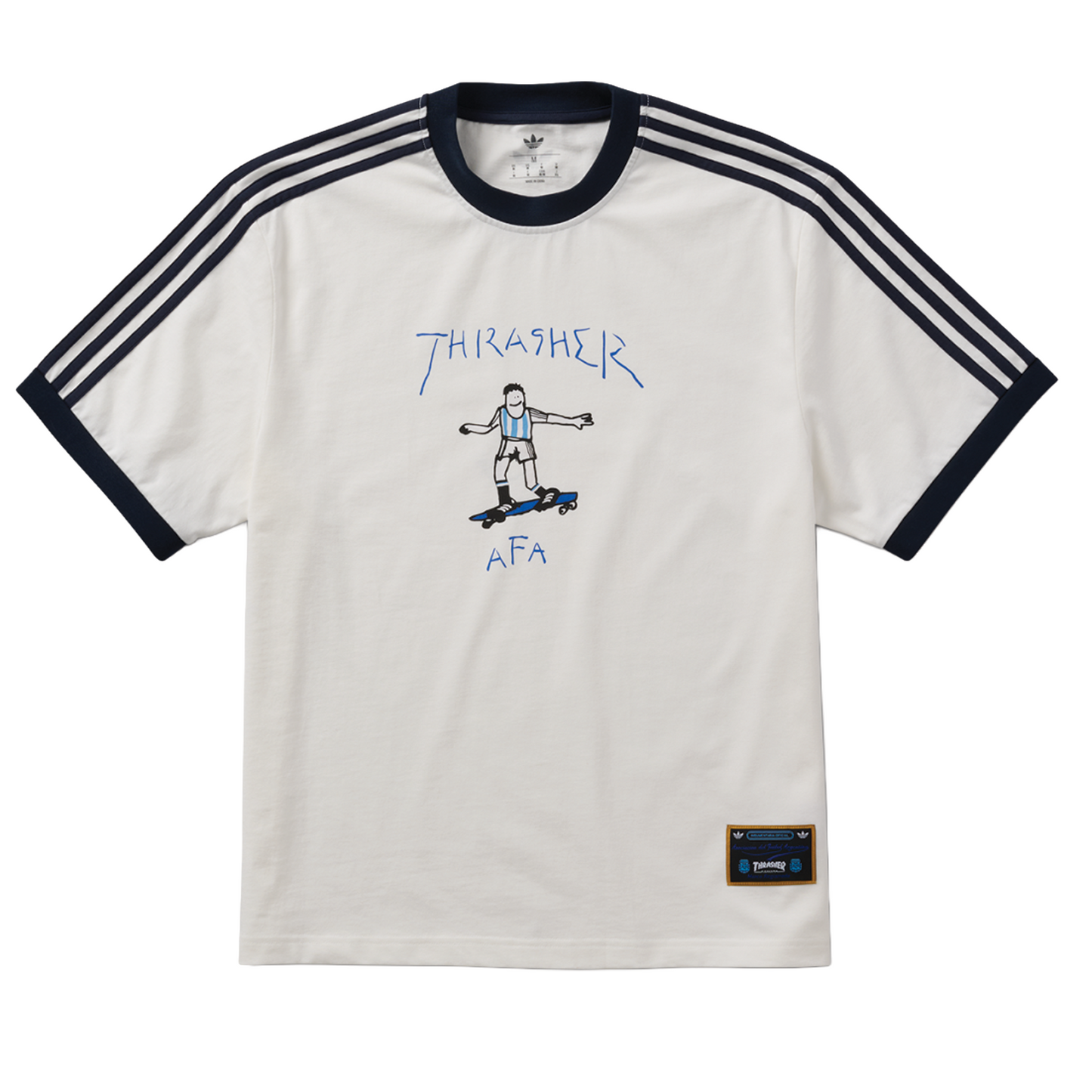 Adidas Argentina x Thrasher Gonz Ringer Tee  - White