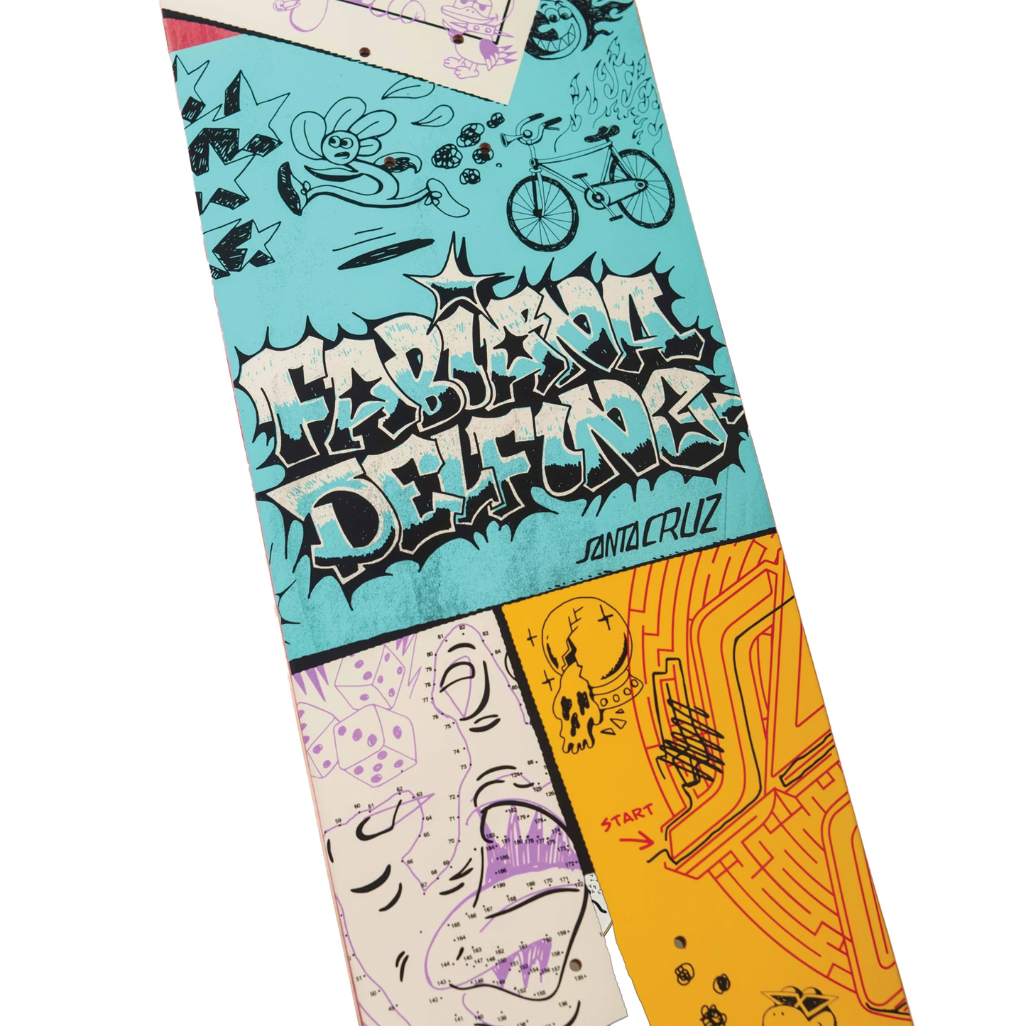 Santa Cruz Delfino Scribble Feelbase Deck - 8.25