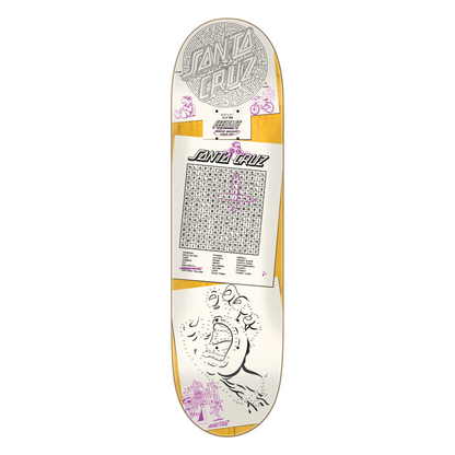 Santa Cruz Delfino Scribble Feelbase Deck - 8.25