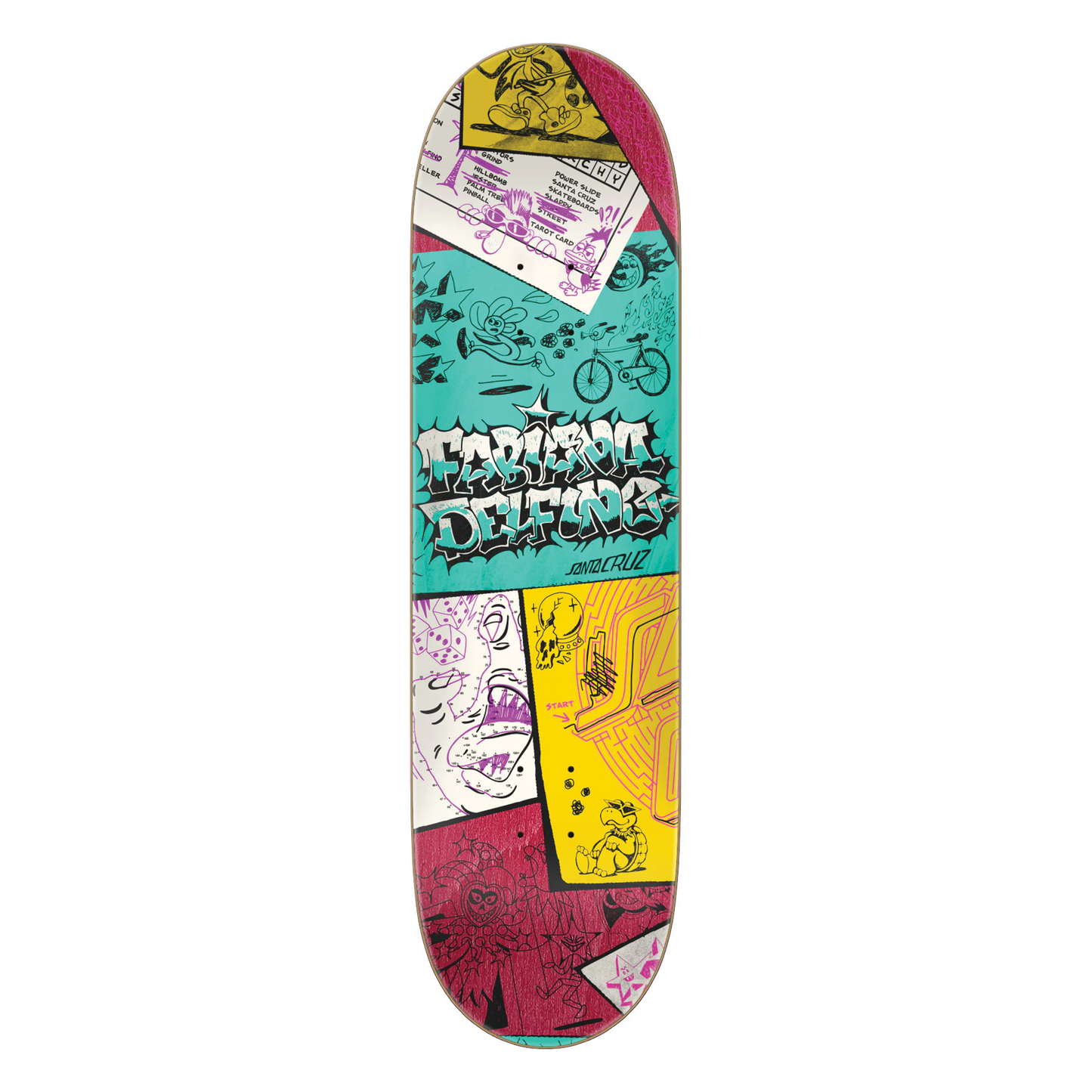 Santa Cruz Delfino Scribble Feelbase Deck - 8.25