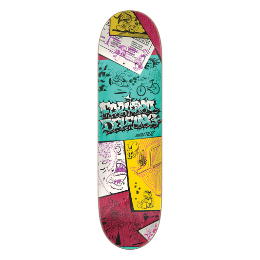 Santa Cruz Delfino Scribble Feelbase Deck - 8.25