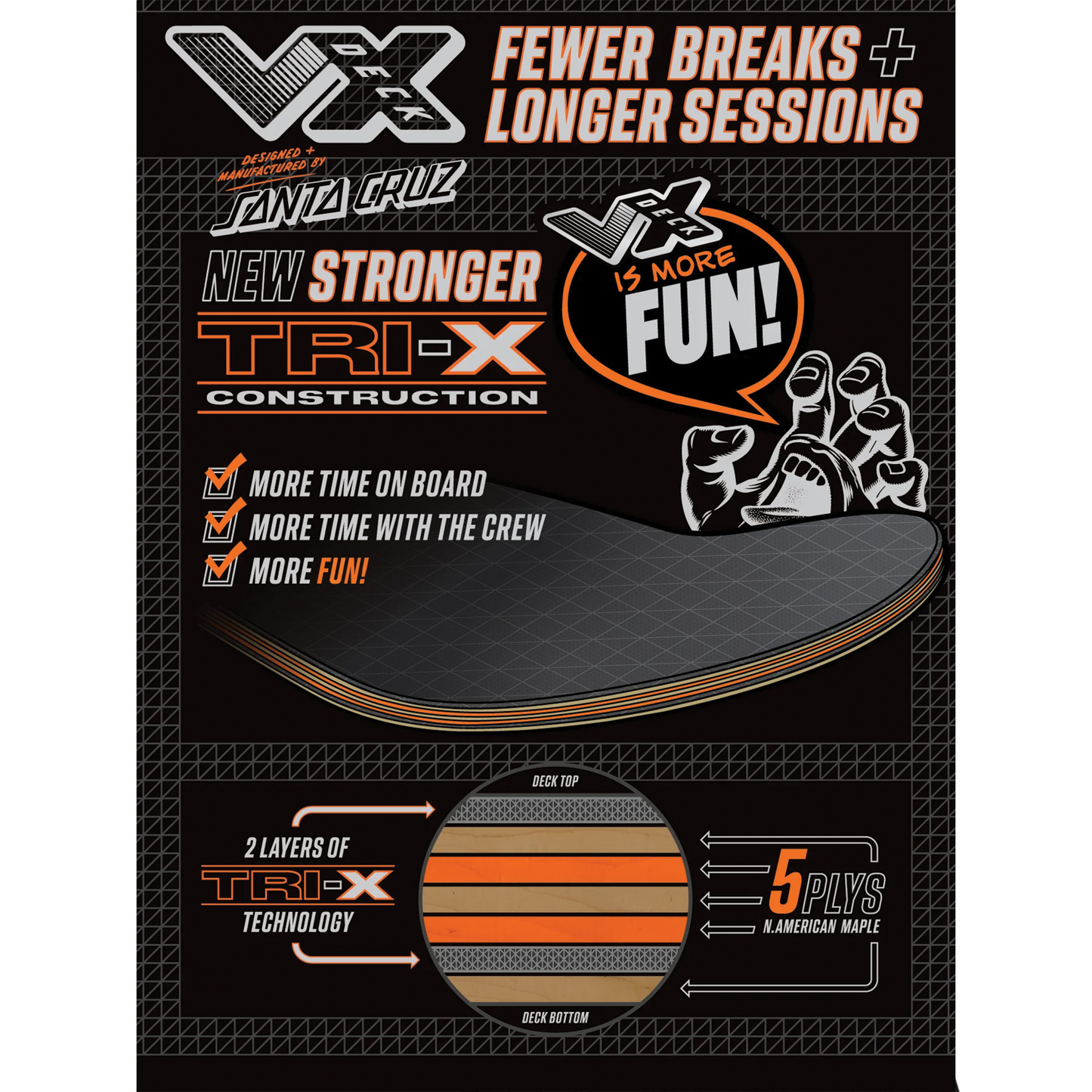 Santa Cruz Wooten Calamity VX Deck - 8.5