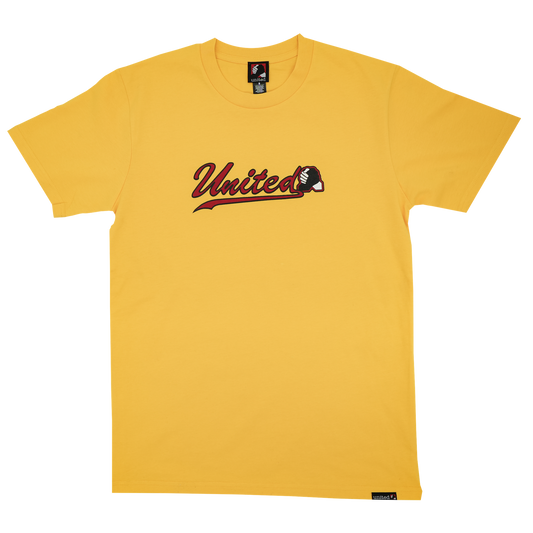 United Script Tee - Yellow