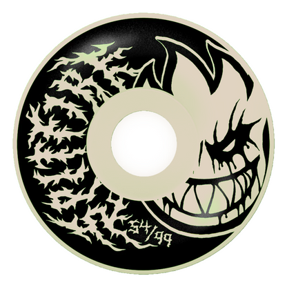 Spitfire Formula Four Deathmask II Radial Full 99a Glow in the Dark Wheel - 54mm