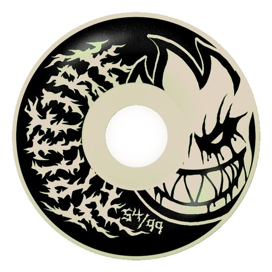 Spitfire Formula Four Deathmask II Radial Full 99a Glow in the Dark Wheel - 54mm