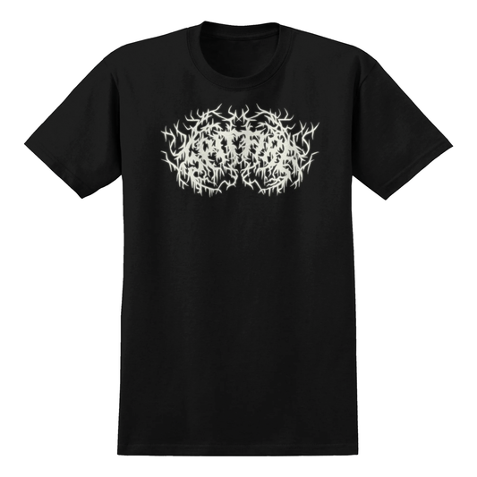 Spitfire Deathmask Script Tee - Black / Glow