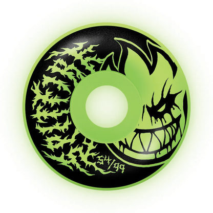 Spitfire Formula Four Deathmask II Radial Full 99a Glow in the Dark Wheel - 54mm