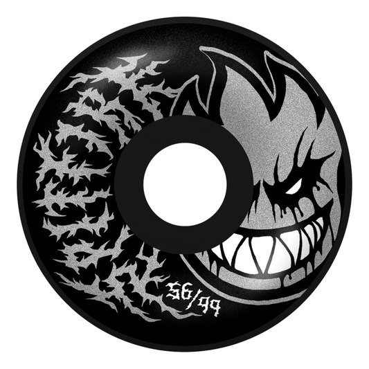 Spitfire Formula Four Deathmask II Radial Full 99a Black Wheel - 56mm