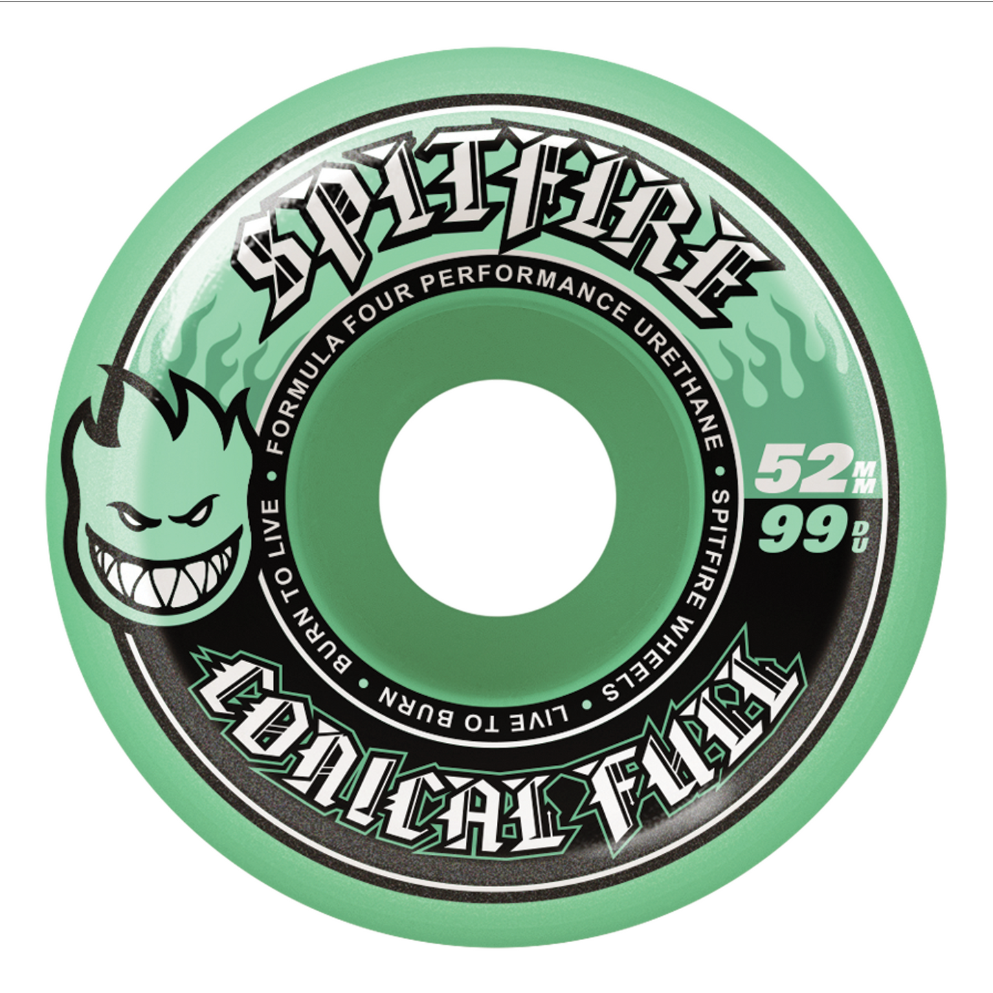 Spitfire Formula Four Conical Full 99a Teal Blue - 52mm