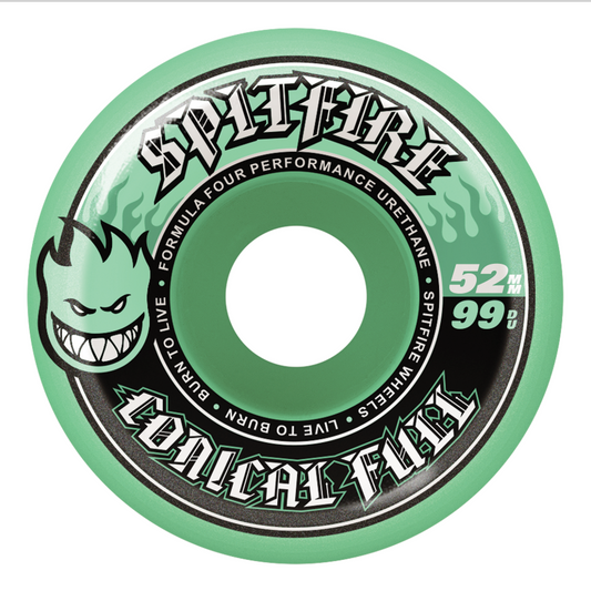 Spitfire Formula Four Conical Full 99a Teal Blue - 52mm
