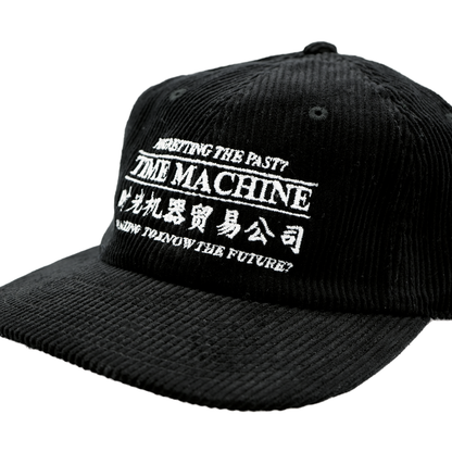 Time Machine Advertisement Corduroy Hat - Black/White
