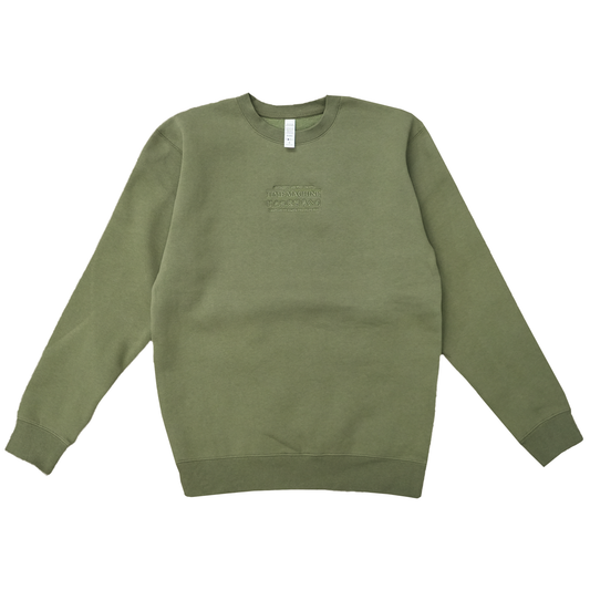 Time Machine Advertisement Crewneck - Olive Green
