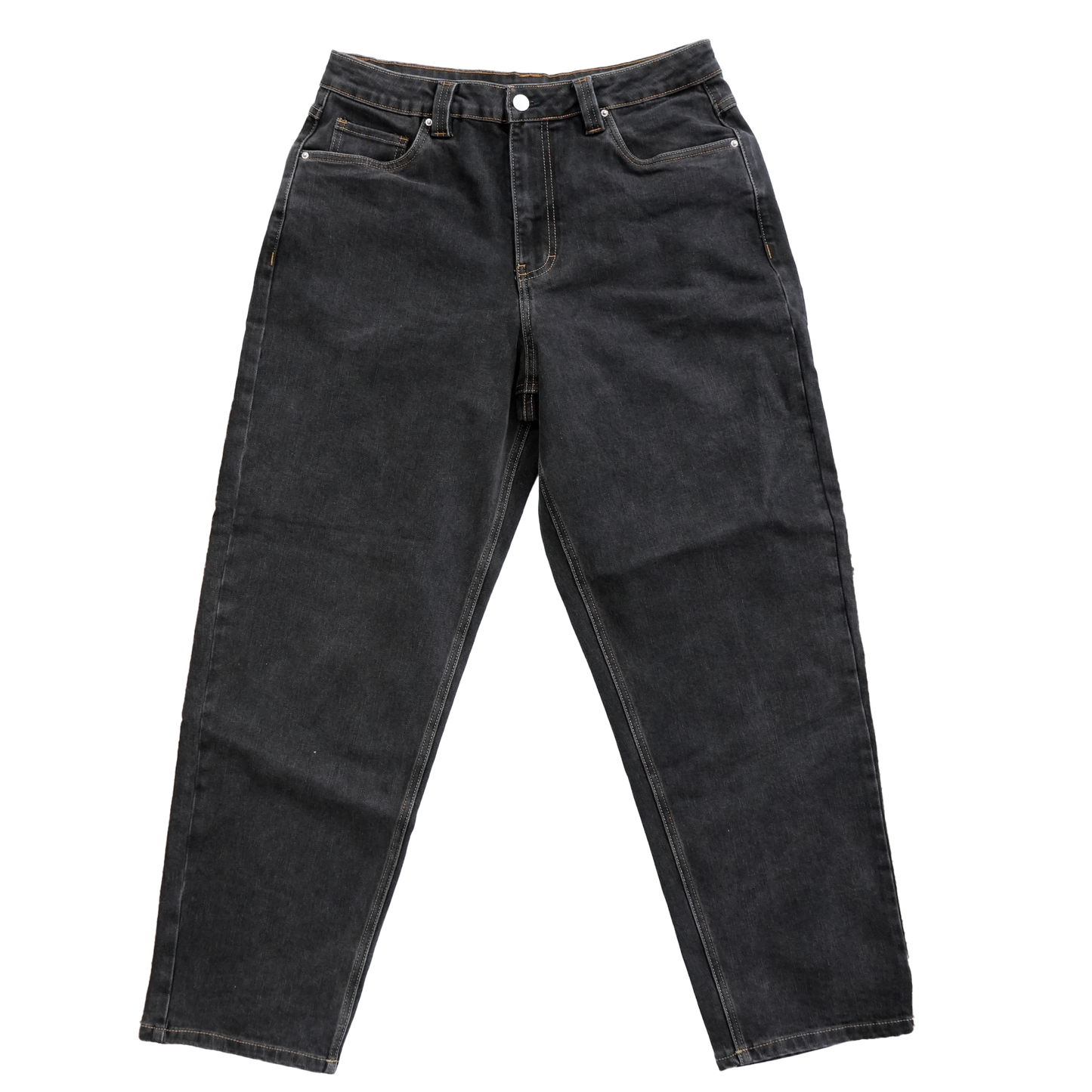 Time Machine Emoji Denim Pants - Black