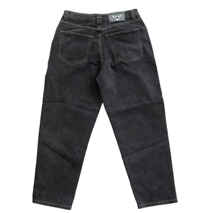 Time Machine Emoji Denim Pants - Black