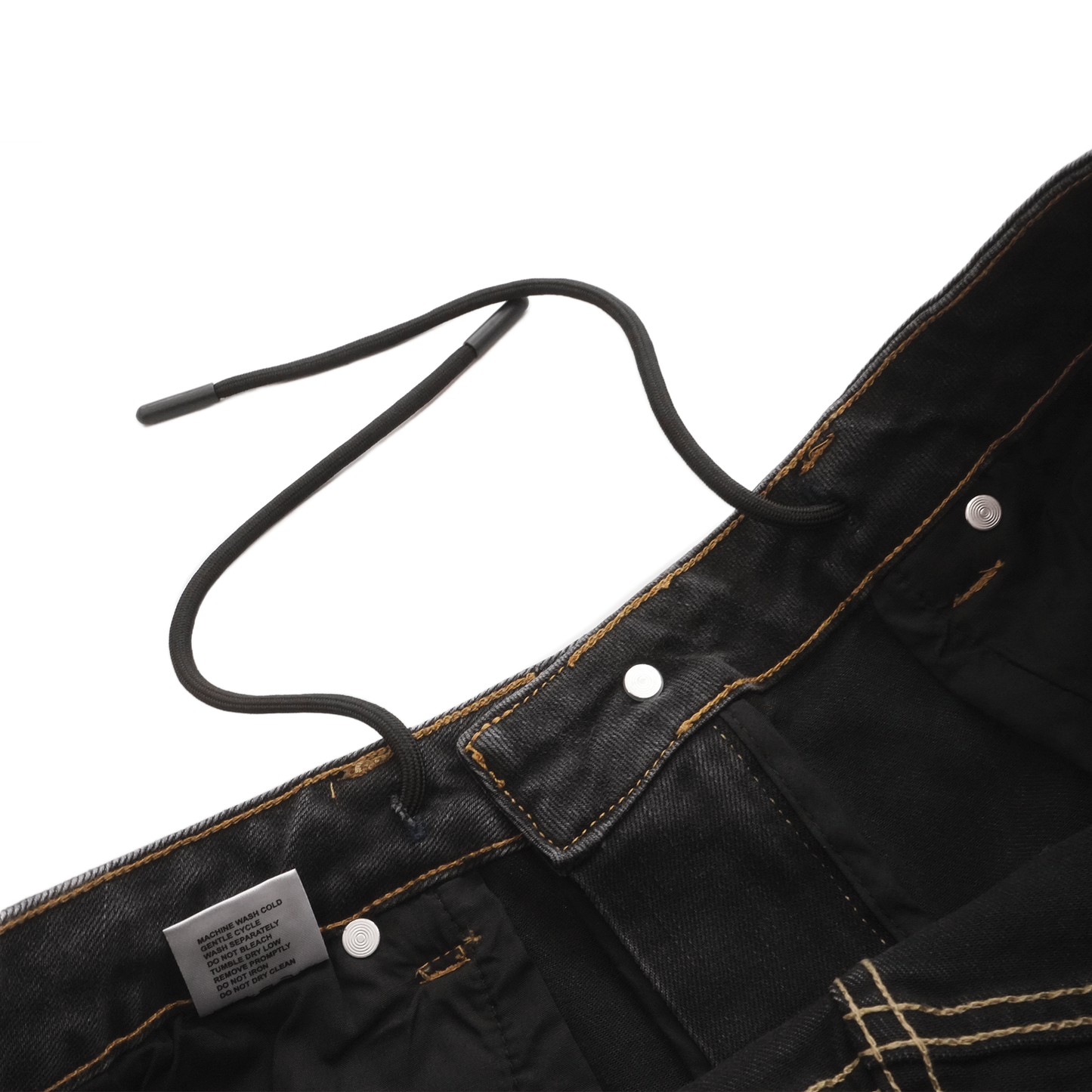 Time Machine Emoji Denim Pants - Black