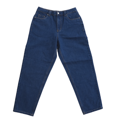 Time Machine Emoji Denim Pants - Dark Blue