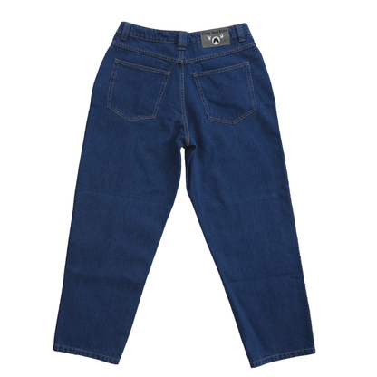 Time Machine Emoji Denim Pants - Dark Blue