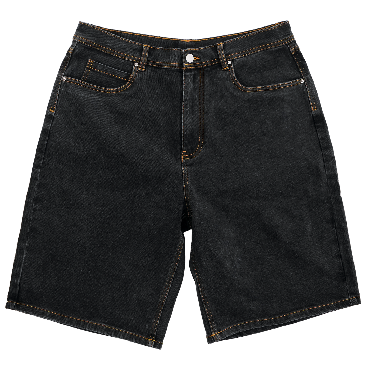 Time Machine Emoji Denim Shorts - Black