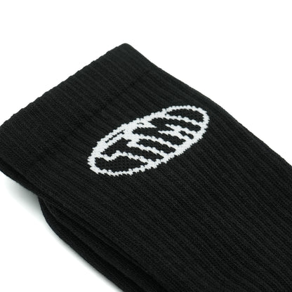 Time Machine Oval Logo Socks - Black