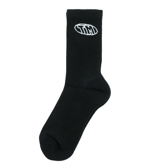 Time Machine Oval Logo Socks - Black