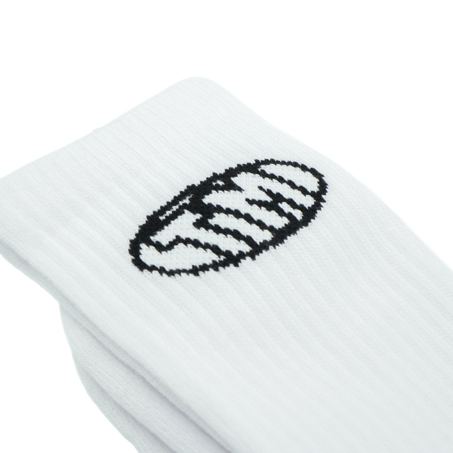 Time Machine Oval Logo Socks - White